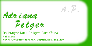 adriana pelger business card